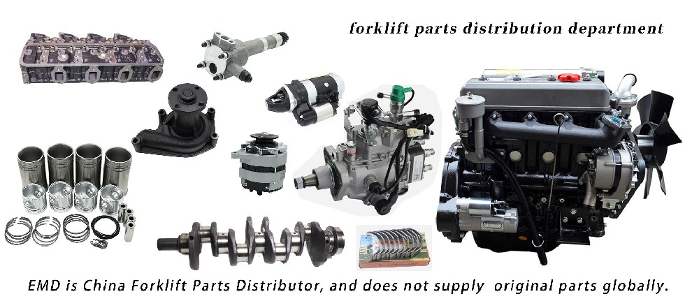 Forklift engine assembly